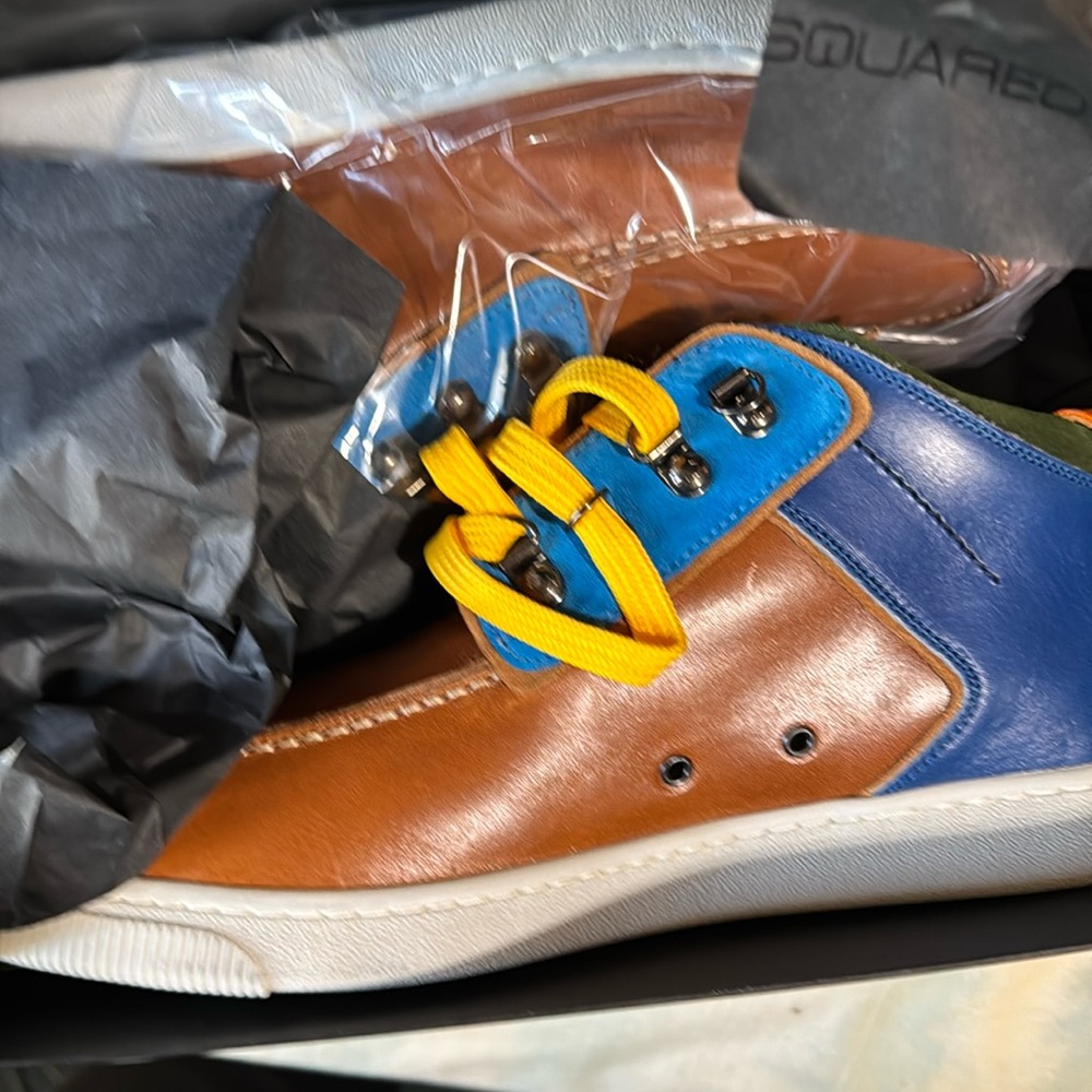 Dsquared sneaker — velour azzurro
